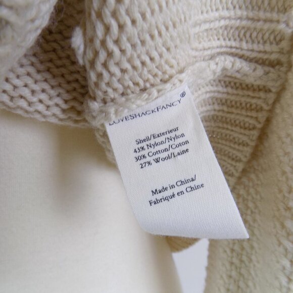 LoveShackFancy Briallon cardigan oatmeal - Picture 7 of 9